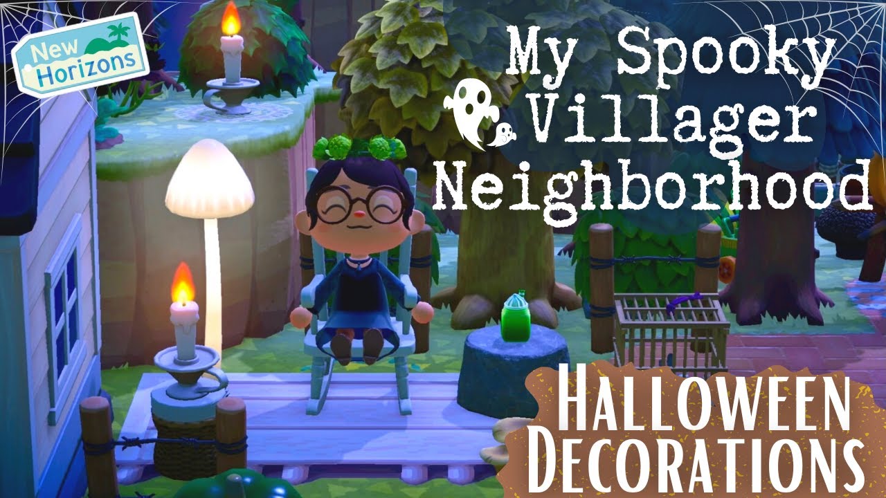Villager Neighborhood Halloween Decorations ACNH Spooky Season YouTube