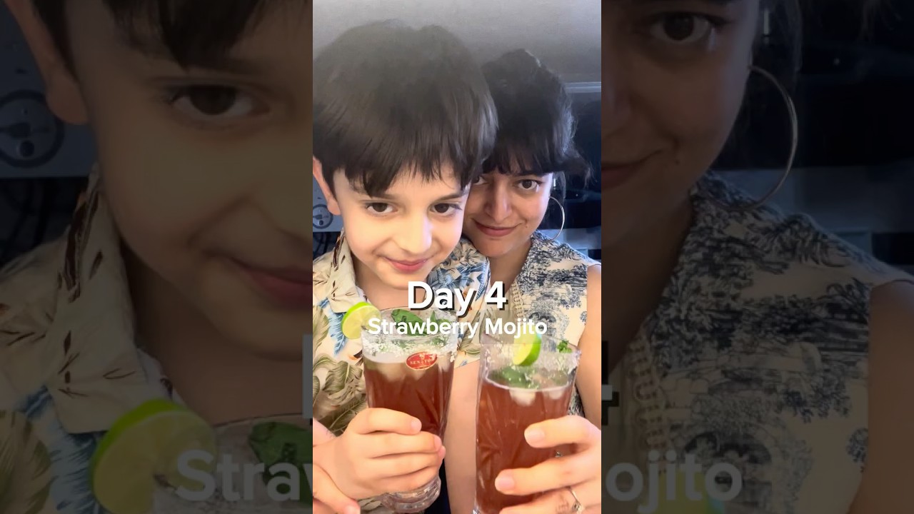 ASMR Strawberry Mint Mojito with Homemade Strawberry Jam 🍓✨