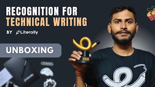 A Small Freelancing Win | Award & Swag Unboxing given by Literally.dev