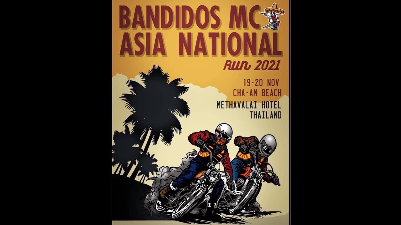 BANDIDOS MC THAILAND LAMPHUN CHAPTER GO TO ASEA NATIONAL RUN 2021 CHA