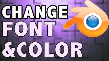 How To Change the Color And Font Of Blender Intro Template