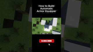 How to Build An Automatic Armor Equipper #minecraft #viral #memes