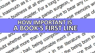 How Important is the First Line of a Book?