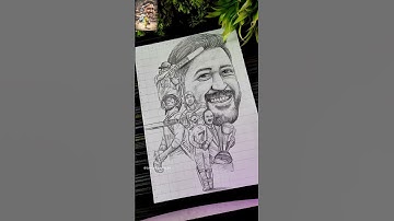 Ms Dhoni Drawing 💛✍️CSK Mahendra Singh Dhoni ❤️‍🩹#shorts #dhoni #thala #drawing #csk #msd #msdhoni