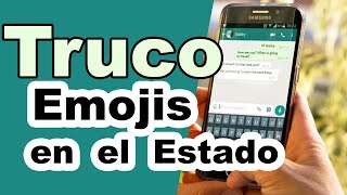 Como usar los emojis de whatsapp en el estado como tapar fotos con emojis TRUCOS whatsapp 2023 screenshot 5