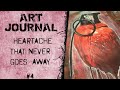  art journal  heartache that never goes away gel press mixed media grunge  ppcbyyann
