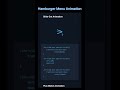 Pure CSS Hamburger Menu Animation