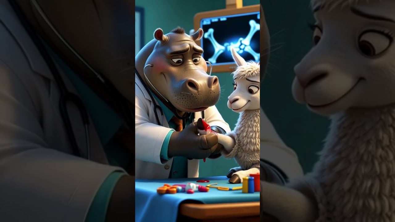 Doctor Hippo Saves the Day! 🦛💫 A Llama’s Funny Yoga Accident