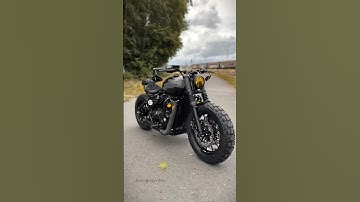 Wide Wheel Triumph Bonneville Bobber Custom Build #triumph #triumphbobber #bonneville #bobber #bike