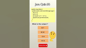 Java Quiz 6 #quizjava #shorts