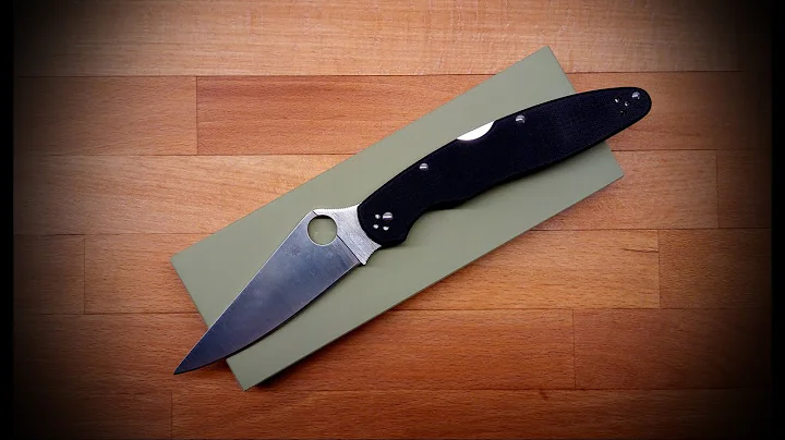 Sharpening SPYDERCO POLICE 4 in K390 steel with Silicon carbide stones