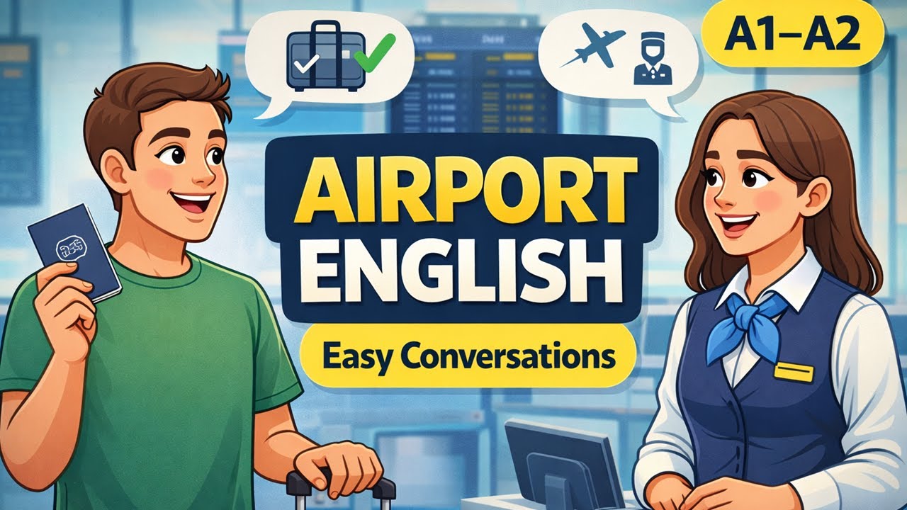 Как говорить по-английски в аэропорту (легкий уровень A1–A2) | Практика разговорной речи