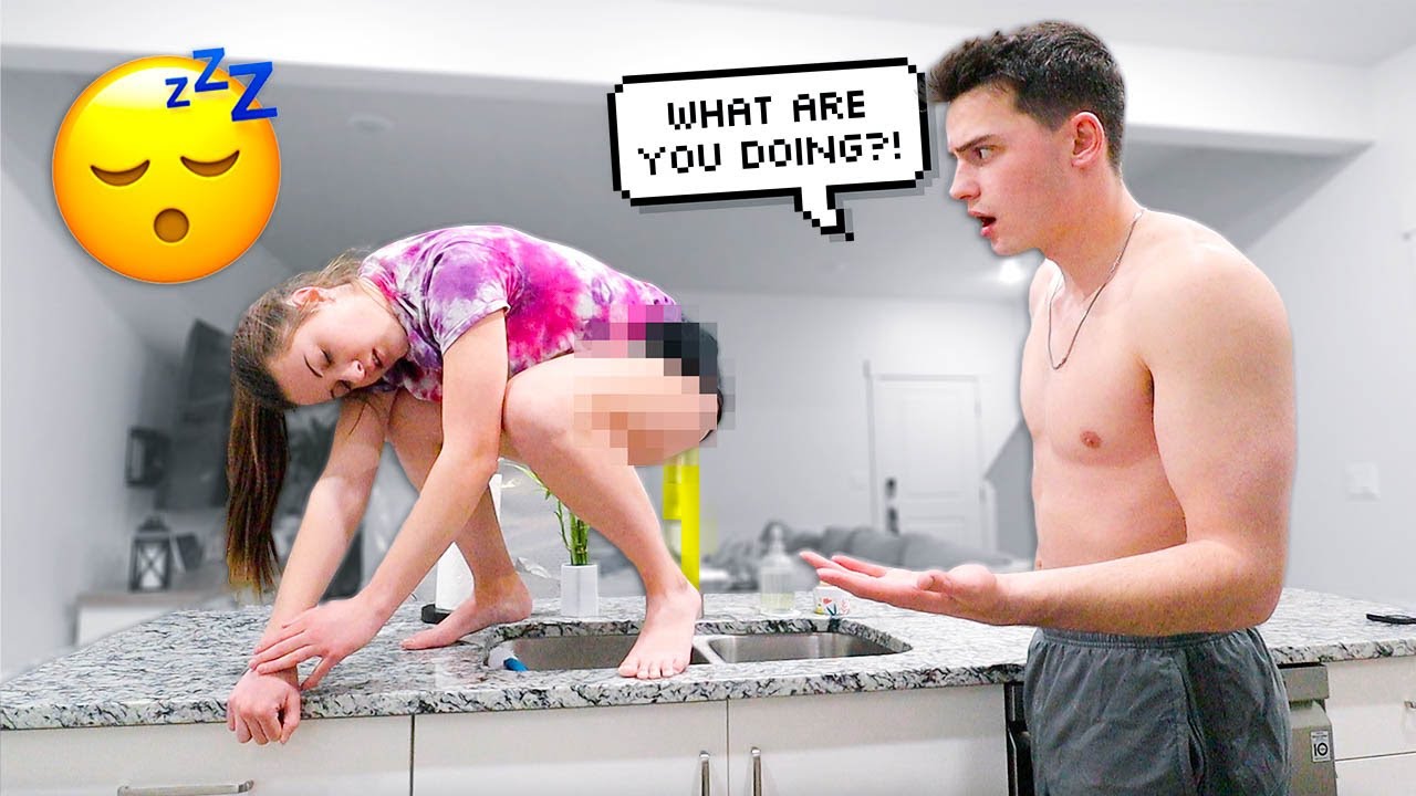 SLEEP WALKING PRANK ON HUSBAND! *CUTE REACTION*