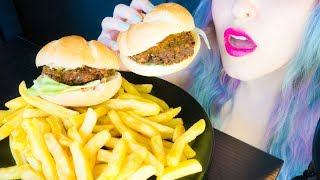 ASMR: Summer Festival Burgers & Spicy Fries | Takeout ~ Relaxing Eating Sounds [No Talking |Vegan] 😻