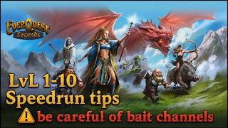 Everquest Legends Speed running lvl 1-10 recommendations