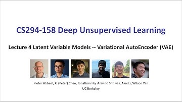 L4 Latent Variable Models (VAE) -- CS294-158-SP20 Deep Unsupervised Learning -- UC Berkeley
