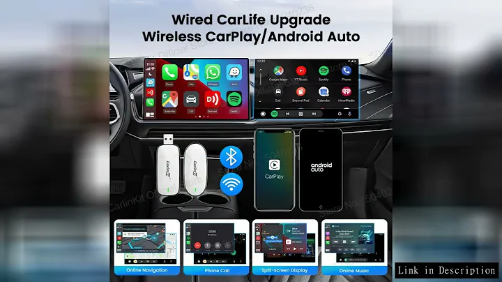 CarlinKit X1CA Baidu Carlife Wired to Wireless CarPlay Android Auto Adapter 2in1 Streaming Box Plug