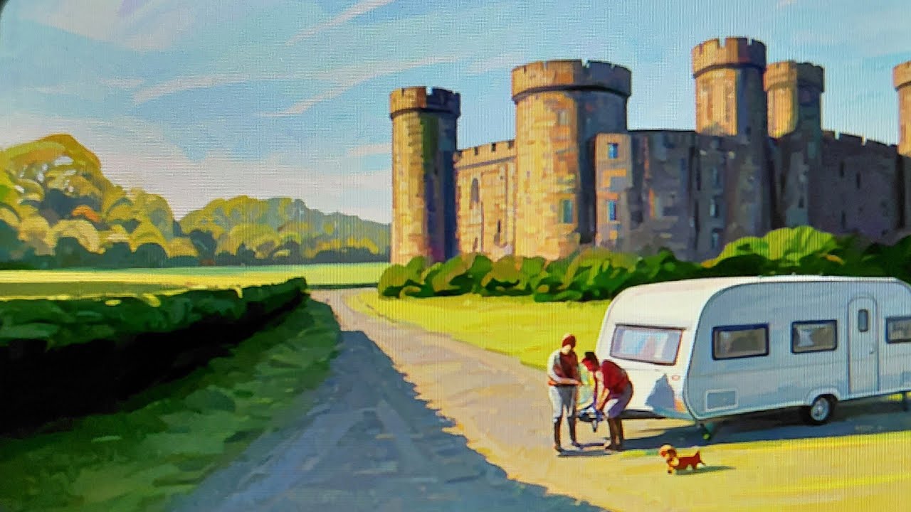 Pitching With The Past we stay below a great Welsh Castle  with a tour of our campsite