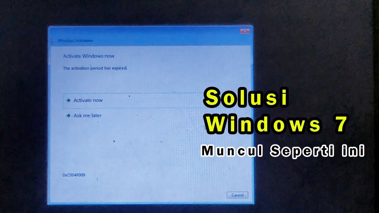 CARA PERBAIKI WINDOWS 7 KADALUARSA