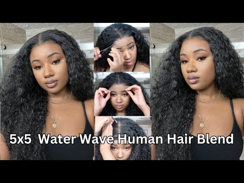 I CAN'T BELIEVE THIS IS SYNTHETIC!! 😱| OUTRE HUMAN HAIR BLEND PERUVIAN WATER WAVE 5X5 CLOSURE WIG