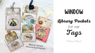 WINDOW LIBRARY POCKETS FOR OUR TAGS | IT'S TAG TUESDAY! #papercrafting