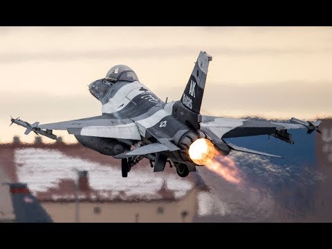 US Air Force F-16 & F-15 Pilots Flying at Royal Air Force Base