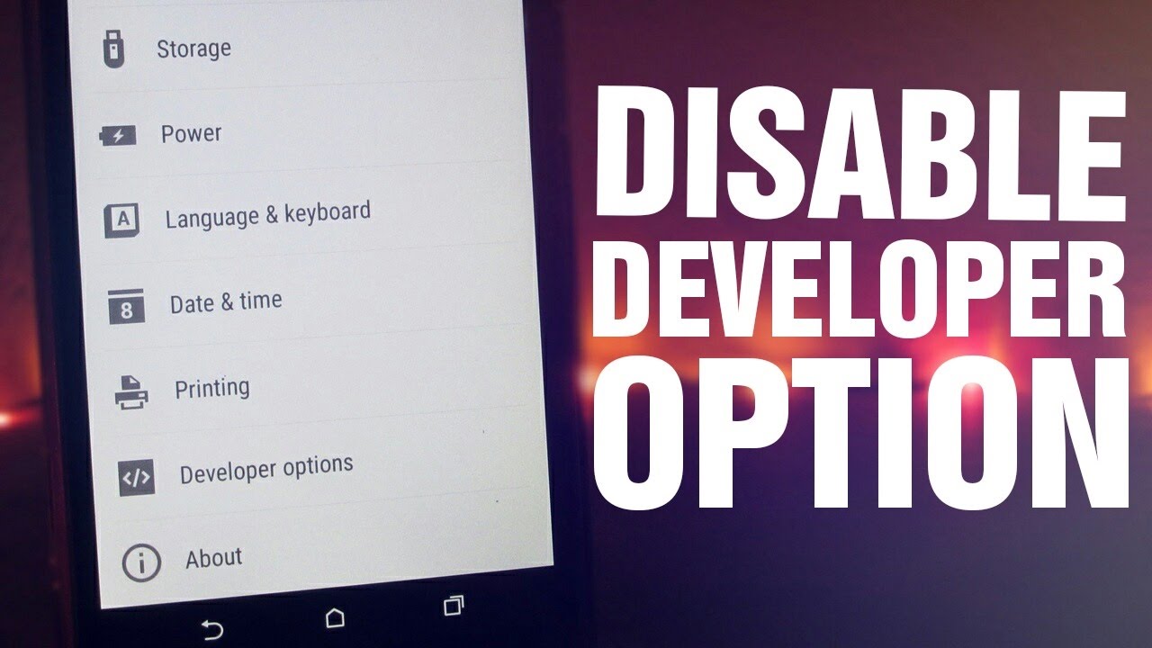 Disable Developer Option | Best Way | Simple way 😲 - YouTube