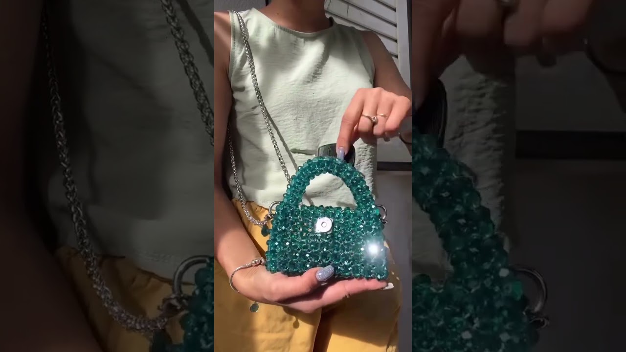 Crystal Glass Mini purse. Custom Made in any color 🍀 