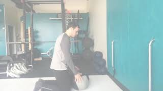 Tall Kneeling Med Ball Punch
