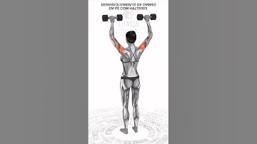 DESENVOLVIMENTO DE OMBRO EM PÉ COM HALTERES