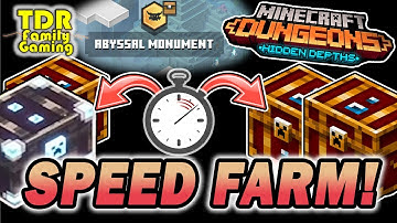 1 MINUTE OBSIDIAN & GOLD CHEST UNIQUE FARM - HIDDEN DEPTHS DLC - Minecraft Dungeons