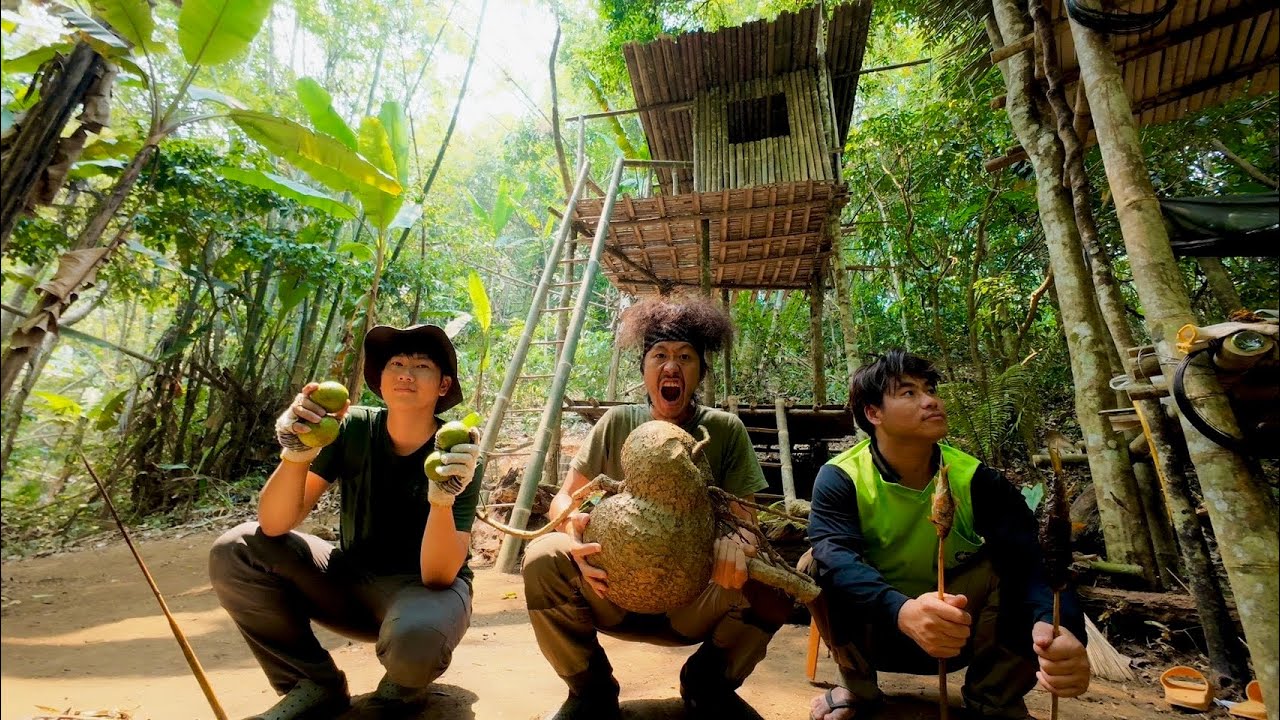 ใช้ชีวิตสุขสงบ.. กับบ้านต้นไม้... ปูพื้นหิน ปลูกต้นไม้ให้สวยงาม....!!  [ โจโฉ ]