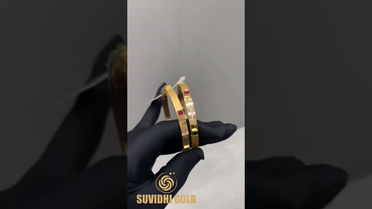 Yellow gold bangles We Are From "Suvidhi Gold Antique Jwellery- Antique Bangles - Copper Kadli