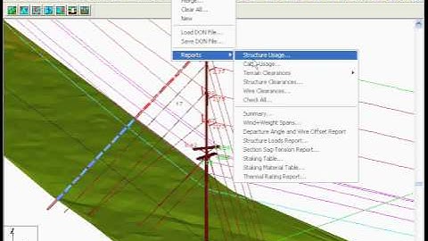 Checking clearances between structure and guys to wires in PLS-CADD