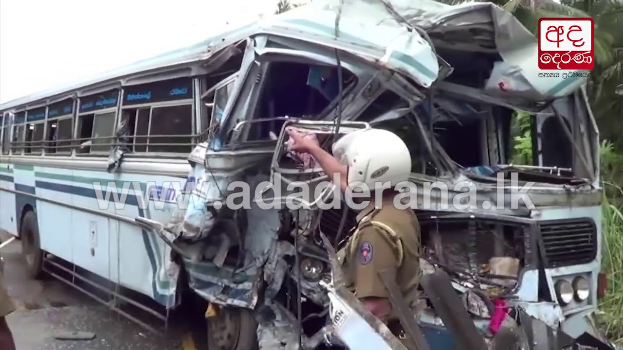 Two buses collide in Melsiripura; nearly 60 hospitalized - YouTube