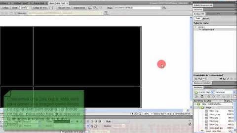 Video tutorial Dreamweaver CS5  - Crear estilo / regla  css fondo  solido o imagen para   tabla