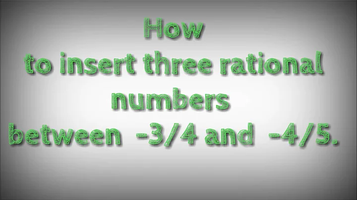 How to insert three rational numbers between  -3/4 and  -4/5.shsirclasses.