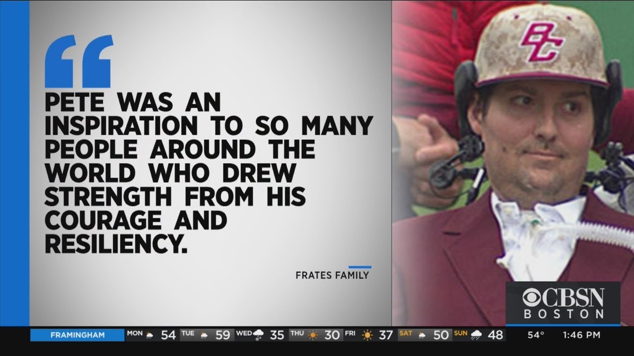 Pete Frates Als Advocate And Ice Bucket Challenge Inspiration Dead At 34 Youtube Pete Frates Als Advocate And Ice Bucket Challenge Inspiration Dead At 34 Youtube
