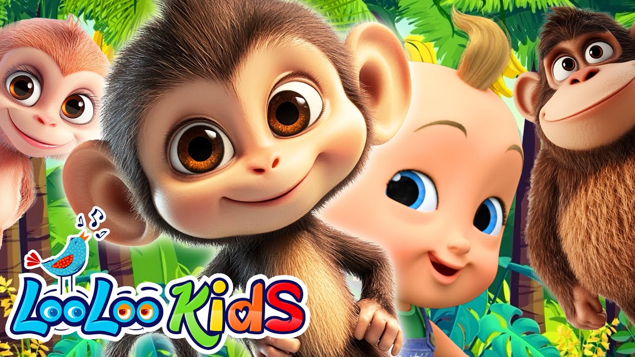 Baby Monkey DANCE + Baby Shark and more Kids Songs - LooLoo Kids Nursery Rhymes