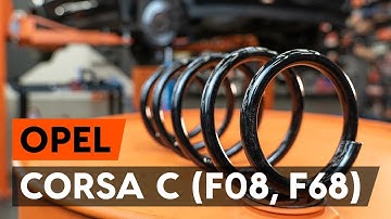Hoe een spiraalveer vooraan vervangen op een OPEL CORSA C (F08, F68) [AUTODOC-TUTORIAL]