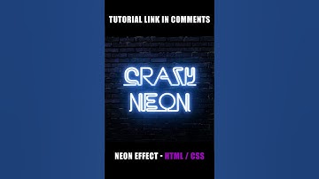 Create A Neon Text Effect In Html/css #shorts #css #neon #text_effect