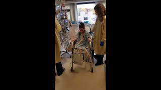 Jennifer's First Steps 4th Day After Lung Transplant