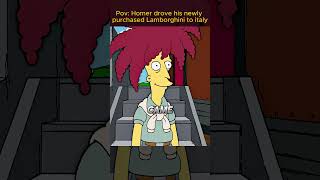 Homer decision ruin the family trip #shorts #italytrip #funnycartoon #animatedcomedy #cartoon