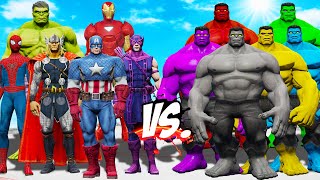 The Avengers Vs Team Hulk Color - Epic Superheroes War