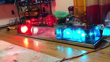 Code 3 / PSE SD lightbar Red/Blue sealed beam light bar vintage