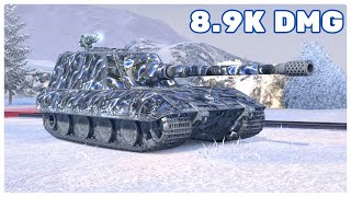 Jagdpanzer E 100 ● 8.9K DAMAGE ● WoT Blitz Best Replays