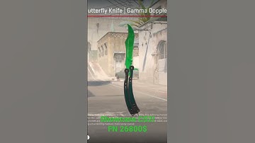 Butterfly Knife | Gamma Doppler Emerald in Counter Strike 2 🔫🔥#cs2 #cs #counterstrike2 #csgo #skin