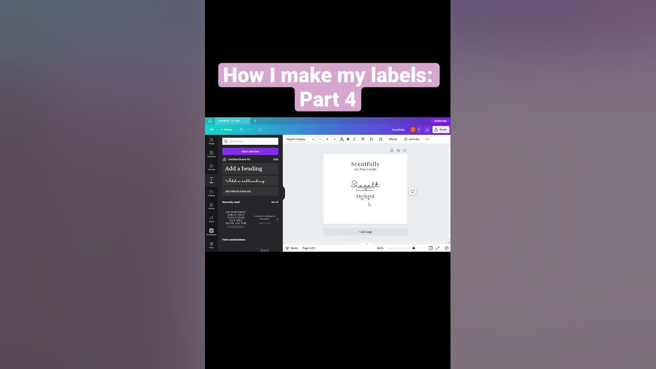 How I make my labels: Part 4 How I make my labels: Part 4