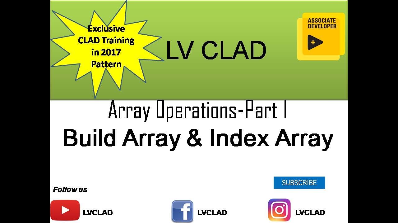 Easy to Crack CLAD 2017-Array Operations Part I:Build Array & Index Array