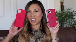 Apple Iphone 11 Pro Max Silicone Case in Product Red |Comparison to the Leather Case